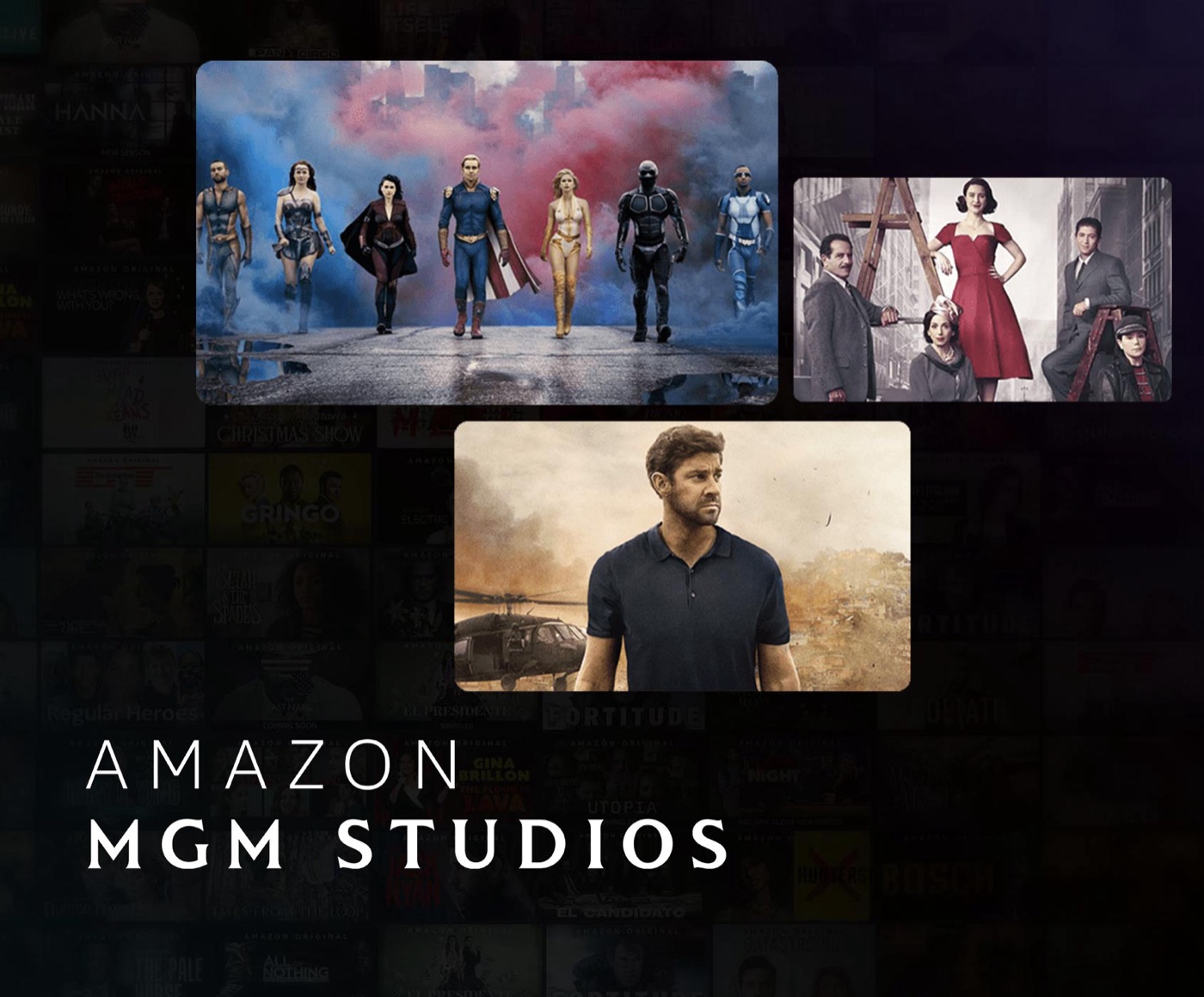 Amazon MGM Studios brand creative with Prime Video series key art